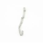 Handmadeˇanatomical filigree ear piece in 999 silver from above