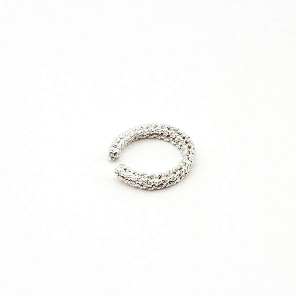 Silver Filigree Ear Cuff "Cuddle"