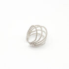 Handmade filigree ear cuff in sterling silver from the side