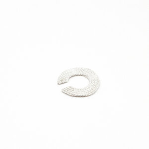 Handmade filigree ear cuff in sterling silver from the side