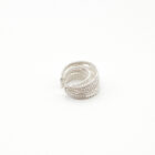 Handmade filigree ear cuff in sterling silver from the side