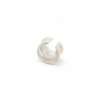 Handmade filigree ear cuff in sterling silver from the side
