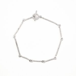 silver filigree bracelet from above